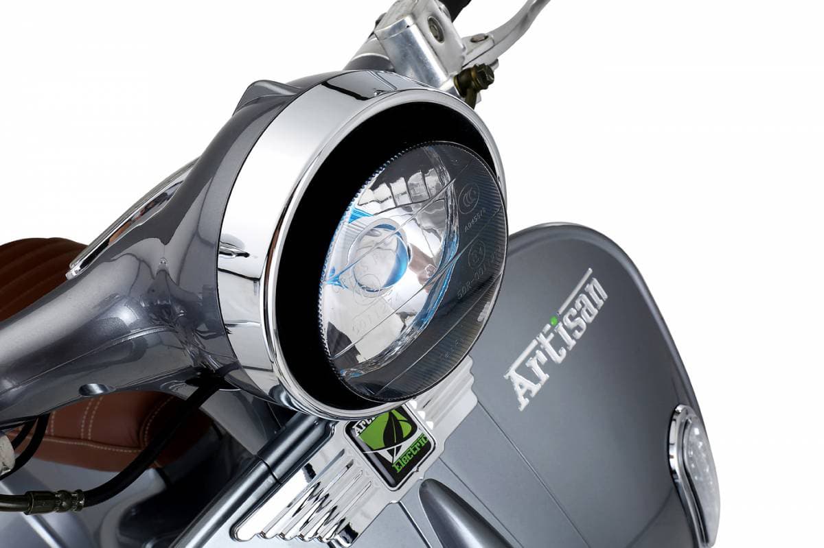 LED headlamp on Artisan moped