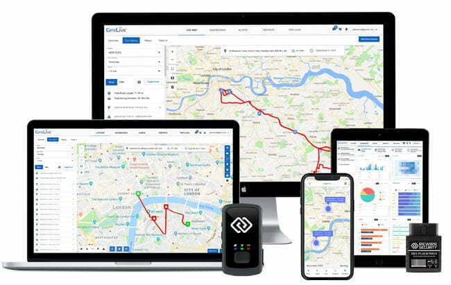 gps tracking on various device screens
