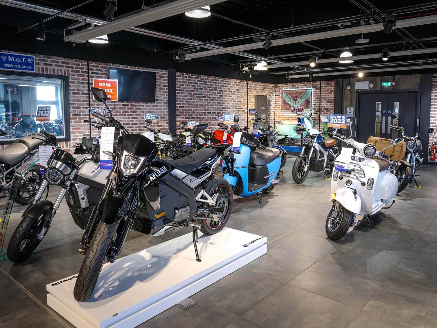 West Coast Moto electric motorcycle showroom