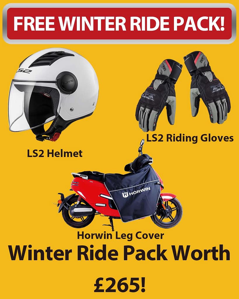Horwin Free Winter Ride Pack including helmet, gloves and leg cover